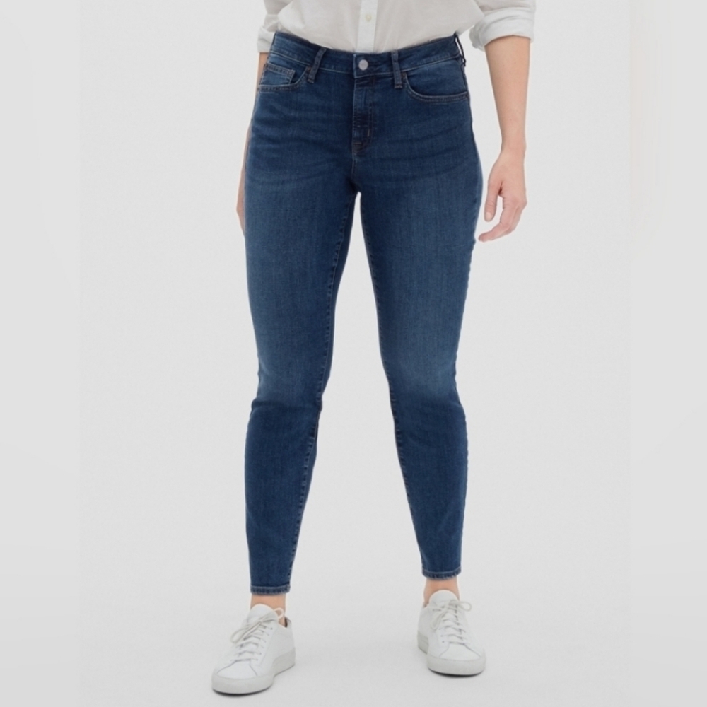 Gap True Skinny Jeans Denim High Waisted Rise Dark Wash Stretchy Basic Jeggings
